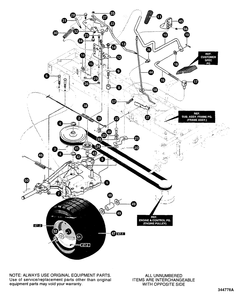 Part Location Diagram of 95300 Murray LEVER, SHIFT EXTENDED